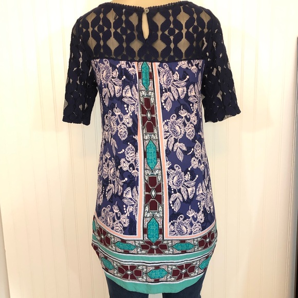 Anthropologie Lace Floral Tunic Top Dress Small - Picture 7 of 13